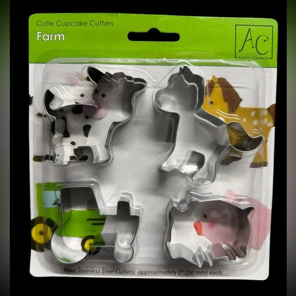 Farm Animal Cupcake Cutters Set - Picture 1 of 2